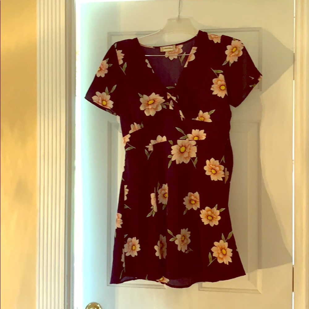 Navy floral dress